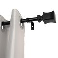 Utopia Alley 0.75 in. Curtain Rod for 28-48 in. Windows, Black D92Z